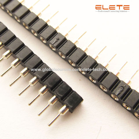 10PCS Double Row 40Pin 2.54mm Round Female Pin Header gold plated machined 