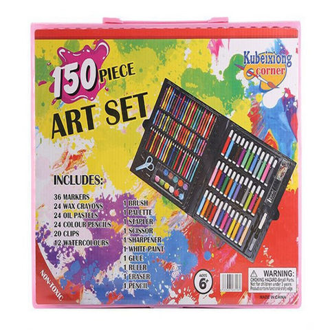 Kid Art Set Water Color Pen Crayon Coloured Pencil Powder Paint Drawing  Tool Gift For 3+ Children