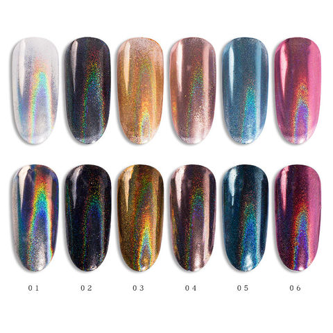 Buy Wholesale China Chrome Nail Powder Mirror Effect Holographic Aurora  Iridescent Pearlescent Manicure Art Decor Glitte & Nail Powder at USD   | Global Sources
