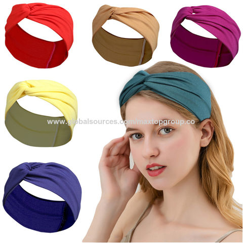 Headbands for Women Girls 6 Pack Non Slip Soft Elastic Hair Bands Yoga  Running Sports Workout Gym Hair Bands…