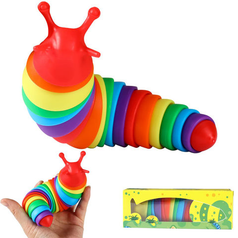 Fidget Slug, Articulated Caterpillar Fidget Toy Makes Relaxing Sound, – The  Pink Pigs