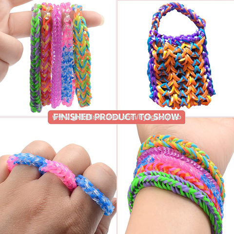 KABEER ART Color DIY Loom Band Kit with 4200 Colorful Rubber Bands for Making  Bracelets Key Chains Necklaces EtcMulti  Amazonin Toys  Games