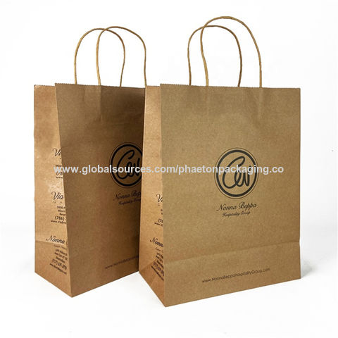 Buy Wholesale China Custom Logo Eco-friendly Kraft Paper Bags With Rope ...