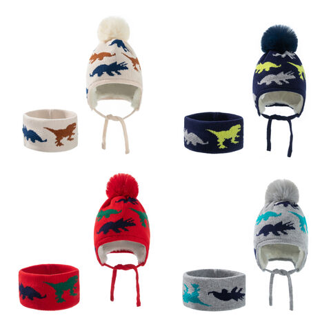 übergangsmütze Kinder 2pcs Hat And Scarf Set Boys Girls Beanie Cap For 0-3 Age Kinder Schal