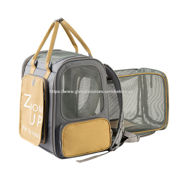 Faltbarer Haustier-Rucksack mit Erweiterung und bequemen Rucksackgurten - Tier Transportrucksack for sale at factory direct price