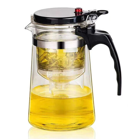 Bule de Chá de Vidro com Infusor Integrado e Filtro Removível para Chá de Folhas Soltas - Chaleira de Chá de Vidro para Hotelaria for sale at factory direct price