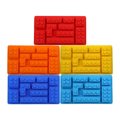Moule de Cuisson en Silicone 3D Blocs de Construction Rectangulaires Moule à Chocolat Bonbons pour Décoration de Gâteaux