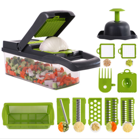 Vegetable Chopper, Chopper Vegetable Cutter, 12 In-1 Multifunctional Food  Chopper, With 8 Blade Kitchen Slicer, Dicer, Chopper, Veggie Chopper With