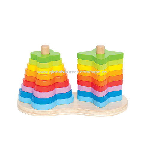 Compre Rompecabezas Hape Montessori, Juguete Educativo De Aprendizaje  Geométrico Para Niños, Juguete De Doble Arco Iris y Juguete De Apilamiento  de China por 6.85 USD