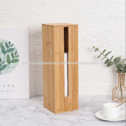 Buy Wholesale China Bamboo Tissue Storage Box Toilet Paper Holder Case Tissue  Container Solid Wood Napkin Holder & Tissue Storage Box at USD 0.9