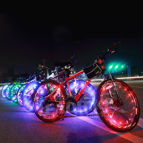 Accesorios para bicicletas luz de rueda de bicicleta 1 Paquete de neumáticos luz de radios de rueda de batería for sale at factory direct price