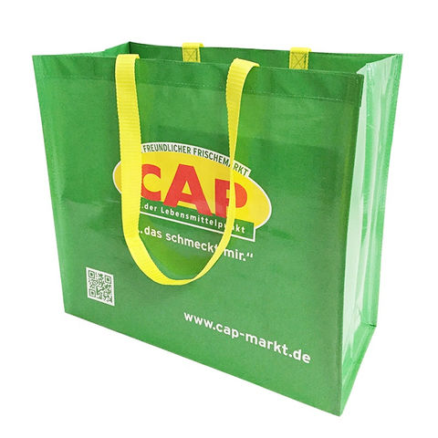 Fabricant Chinois Sac de Courses Réutilisable Personnalisé Bopp Laminé Recyclé PP Tissé avec Impression de Logo for sale at factory direct price