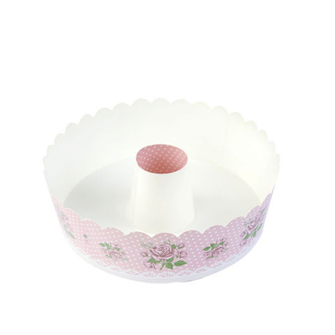 Caja de taza de postre para pastel de hornear, molde comestible, polka, rayas, flora, impresión colorida