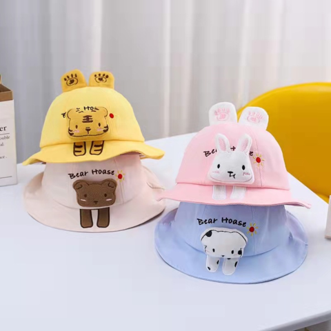 Chapeau Seau En Coton Pour Bébé, Casquette D'extérieur Pour