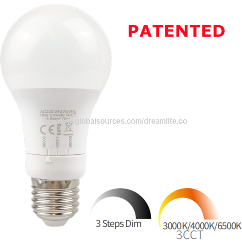 Buy Wholesale China 3cct A60/a19 Led Bulbs/lamps,8w/10w,twisted To Change  Color Temperature,3000k/4000k/6400k,e26/e27,ce & A19 Led Bulbs at USD 1