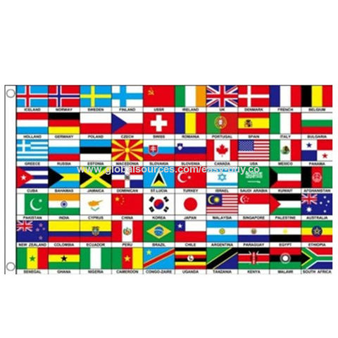 Achetez en gros Drapeau National Globe Impression Polyester Tous Les  Drapeaux Pays Drapeaux à La Main Drapeaux Nationaux Chine et Drapeau  National à 0.59 USD