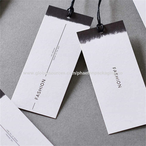 Source High End Custom Thick Paper sustainable garment color hang