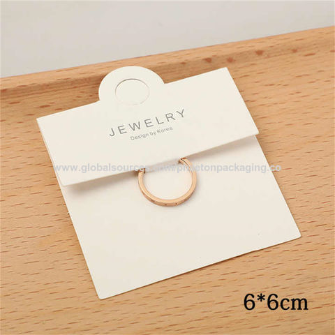 Buy Wholesale China Jewelry Packaging Card Ring Necklace Hang Card Hang Tag  Custom Logo Hot Stamping Jewelry Paper Card & Jewelry Packaging Card at USD  0.07