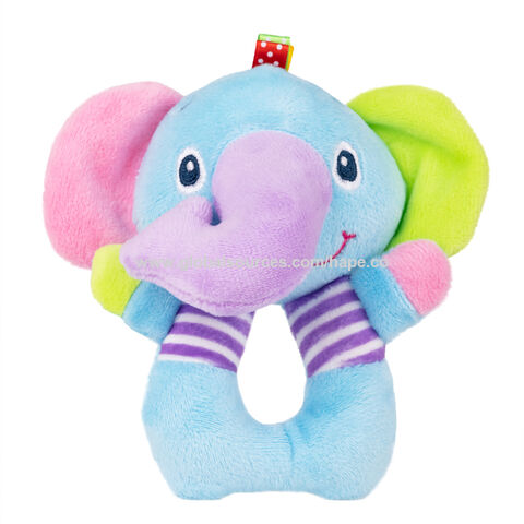 Bulk Buy China Wholesale Handmade Plush Baby Rattles Elephant Soft Ring ...