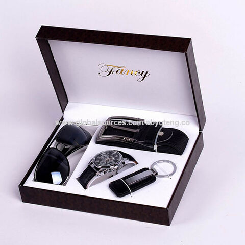 Factory Direct High Quality China Wholesale Luxury Gift Box For Men's Watch  Sunglasses Keychain Belt Sets For Men Husband Father's Day Birthday $0.3  from Ningbo Yuteng Packing Products Co. Ltd