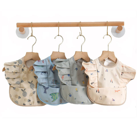 Nouveaux bavoirs lavables pour bébés, bavoirs d'alimentation imperméables pour bébés en gros