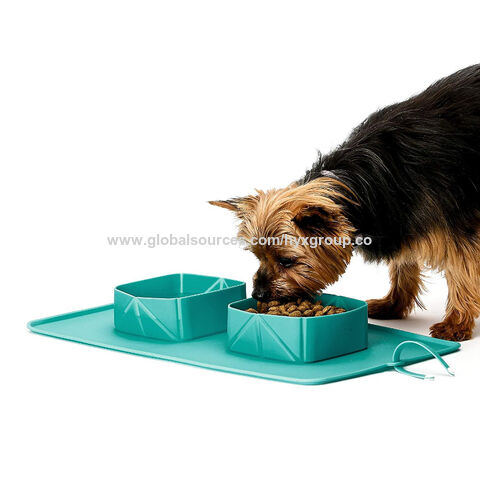 Comedero doble plegable portátil para perros, ideal para exteriores for sale at factory direct price
