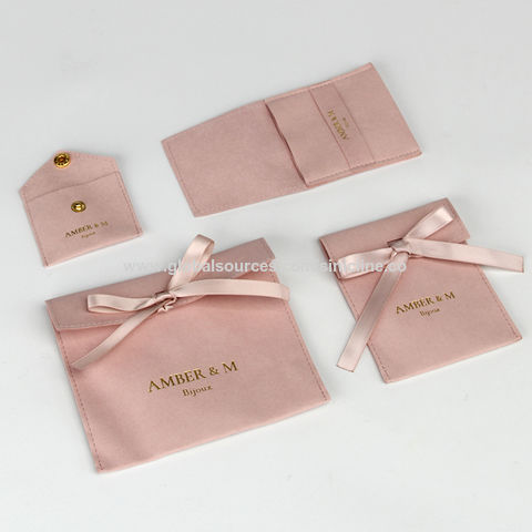 Buy Wholesale China Custom Pink Suede Ribbin Tie Closure Fabric