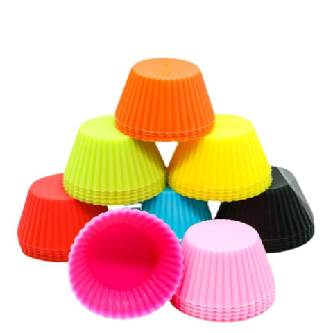Mini-Muffinblech - Wiederverwendbare Silikon-Cupcake-Förmchen, Kleine Backformen für Trüffelkuchen in 8 Farben