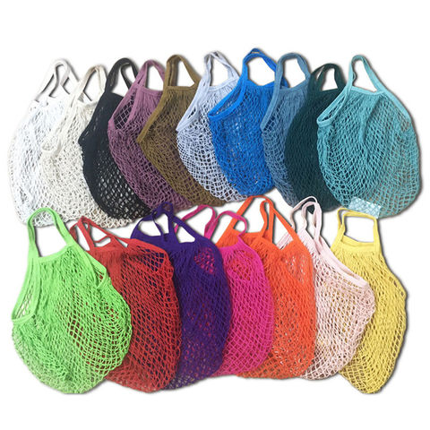 cotton mesh grocery bolsas