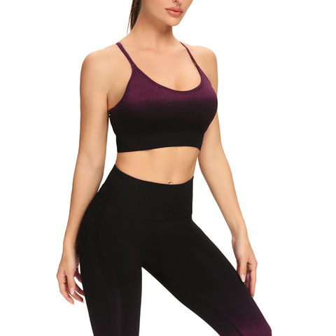 Two Pieces Set」Fitness Padded Sport Bra Tight Fitting Sports Yoga Pants  Leggings ShockProof Sports Bra For Women Quick Dry Sport Wear Set For Women