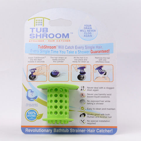 TubShroom Revolutionary Tub Drain Protector Hair Catcher/Strainer/Snare,  Blue