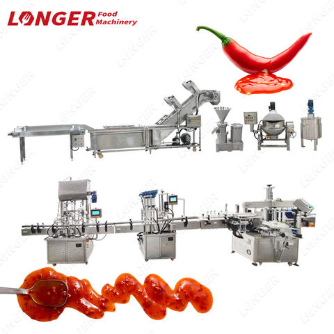 Stainless Steel Chili Pepper Sauce Machine  Full Automatic Chili  Processing Machine Manufacture