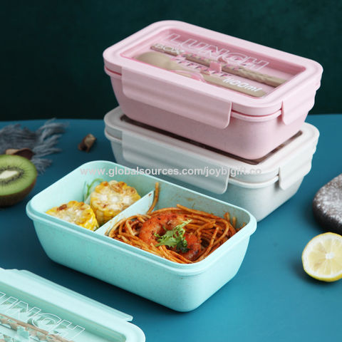 BPA Free Lunch Box 18 x 10 x 10 cm Meal Box for Microwaves and Dishwashers 800ml Hermetic Bento Box 