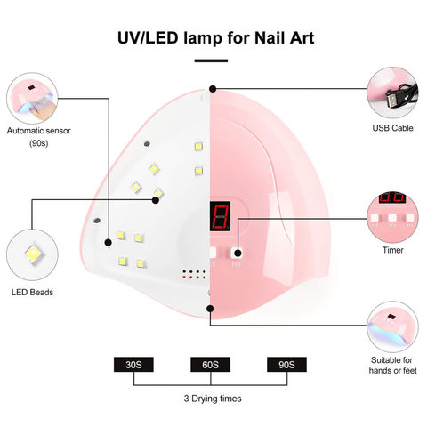 54W UV LED Professional Gel Nails UV Light Dryer | MelodySusie
