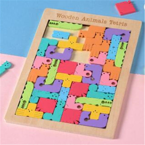 Details about   Animal Disc Preschool Agent Pixel Jigsaw Development Tetris Puzzle Toys Gift JA