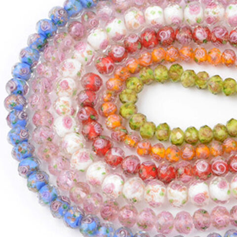 Cuentas de cristal brillante para hacer joyas, abalorios, bolas