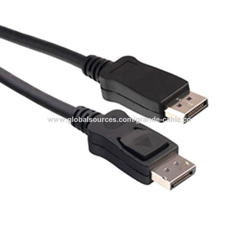 Cable DisplayPort macho a macho chapado en oro 1,8 m en negro for sale at factory direct price
