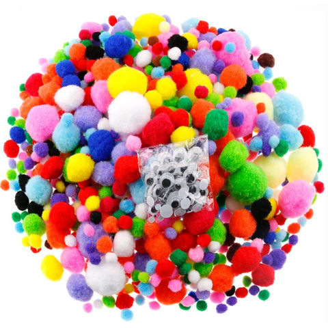 Buy Wholesale China 2100 Pcs 10-35mm Assorted Diy Pom Poms With Googly Eyes  Arts And Crafts Sets For Kids & Diy Art Craft Kit at USD 3.5