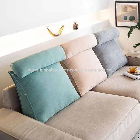 Bedside cushion triangle two-seater sofa large back cushion soft