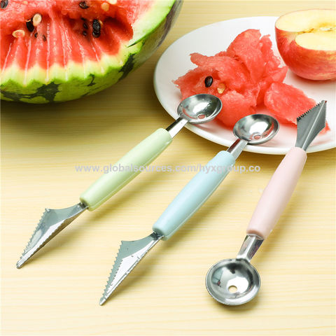 4 In 1 Melon Cutter Scoop Fruit Carving Knife Watermelon Fruit