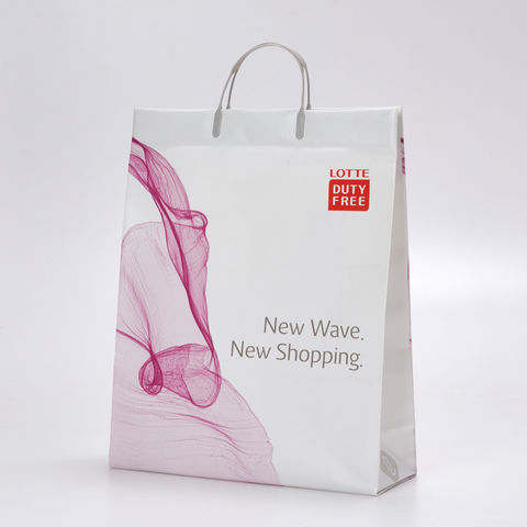 OEM LDPE HDPE Poly Plastic Bag For Clothes Handle Shopping Bags