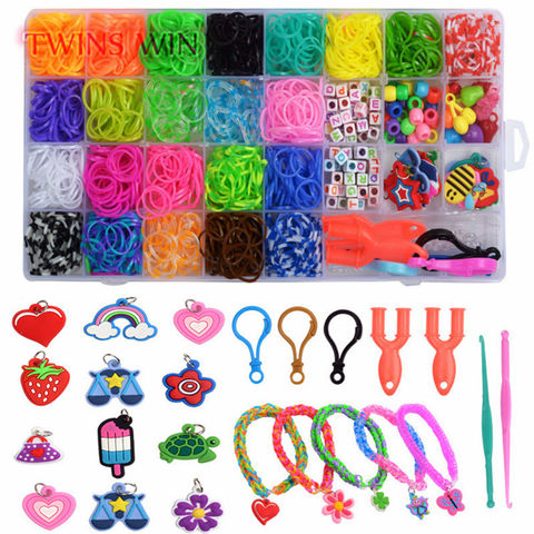rainbow loom kit Book Organizer 1000's Elastics Loom Jewelry Bracelets  Necklaces