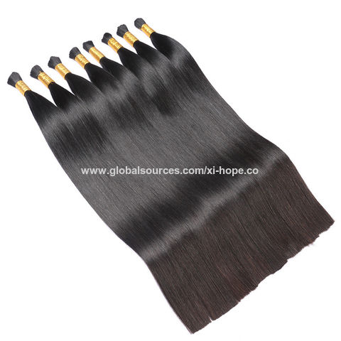 Feather weft hair extension /100% Virgin hair 10A / Natrual color 100g –  V-light hair extensions