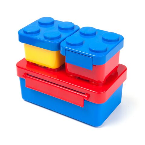 PP Le-go Building Blocks kids thermos lunch box, Block lunch box food ...