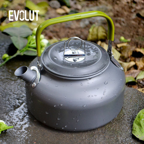 0.8L Outdoor Camping Hiking Light Portable Aluminum Teapot Kettle Coffee Pot AU 
