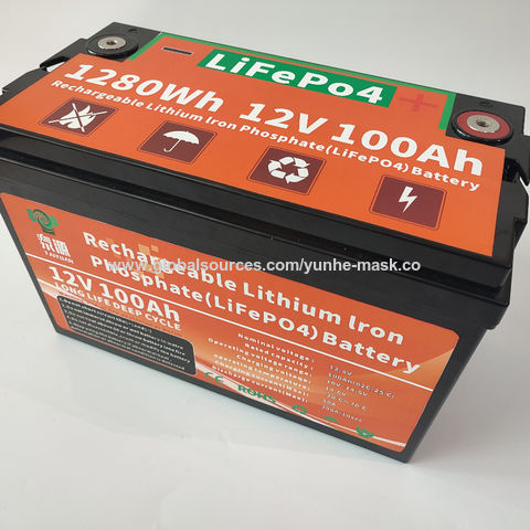 Lifepo4 Akku 12V 100Ah 200Ah Lithium Iron Phosphate Battery for Solar  Emergency Storage System