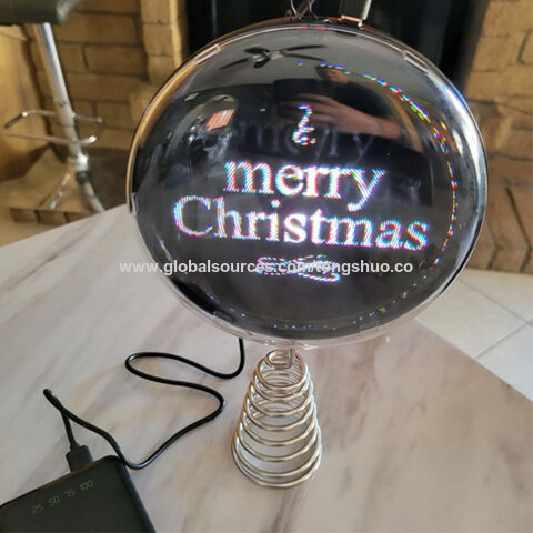 Buy Wholesale China 15cm 3d Holographic Christmas Ball Christmas Tree Decoration  Led Hologram Fan Display Fifa Football & 3d Hologram at USD 42