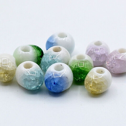 Glass Marble Beads for DIY Jewelry Making (0.25 in, 200 Pieces
