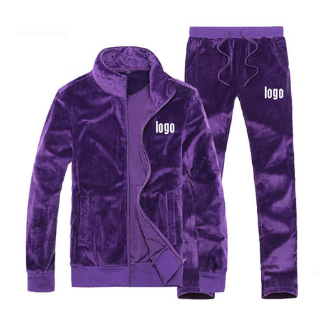 purple velour jogging suit