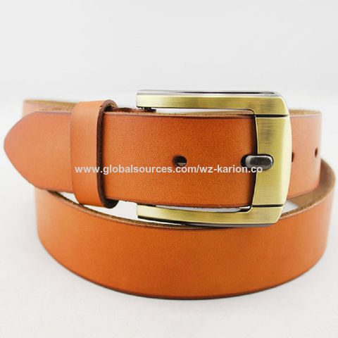 Buy Wholesale China Oem Fw24 Newest Men Genuine Leather Belts, Women's Belt  Versatile Classic Square Pinhole Jeans Belt & Belt at USD 10